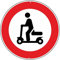 Pubblimania Entrée interdite aux trottinettes signalisation routière panneau en aluminium métal rond de 3 mm d'épaisseur pour extérieur Ø 30 (Accès interdit Trottinettes)