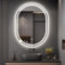 Dripex Badspiegel mit Beleuchtung Led Spiegel mit Bluetooth-Lautsprecher und Touch-Schalter, Dimmbar, 3 Lichtfarbe Einstellbare Badezimmerspiegel mit Beleuchtung, Beschlagfrei Oval 60x80 cm
