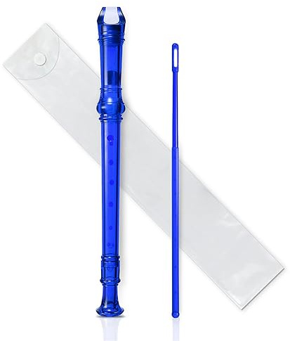 Flerfärgad 8-håls Lång Flöjtinstrument För Nybörjare Musikalisk Sopran-plastblockflöjt nybörjare sopran blockflöjt (Color : Blue)