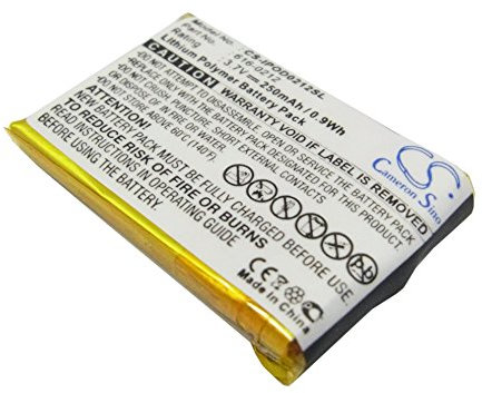 Cameron Sino 250mAh Ersatz Akku für iPOD Shuffle, iPOD Shuffle MB684LL/A, iPOD Shuffle MB686LL/A, iPOD Shuffle MB812LL/A, iPOD Shuffle MB814LL/A, iPOD Shuffle MB816LL/A PN: 616-0212