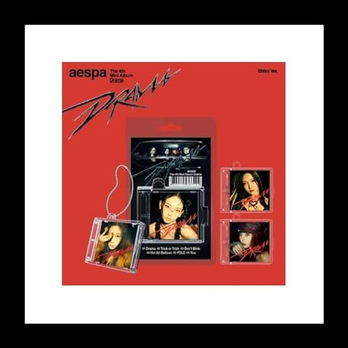aespa Drama 4th Mini Album SMini NINGNING Version Case+1ea Keyring BallChain+1p Music NFC Card+1p PhotoCard+Tracking Sealed NING NING