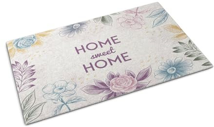 Tulup 150x100 cm para Puertas de Entrada Pequeño Felpudo Antideslizante Felpudo Exterior - Dulce hogar