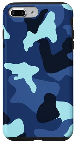 iPhone 7 Plus/8 Plus Blue Camo Camouflage Case