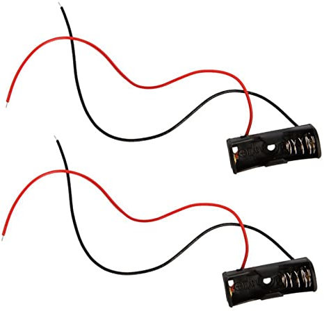 Fegtrty Lot de 10 piles 23A/A23 (12 V) avec clip Noir