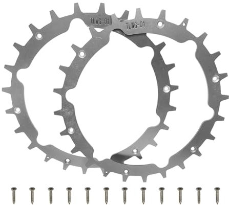212 mm Rasenmäher-Spikes für Garden.a Sileno City Mähroboter, Edelstahl Mähroboter Radspikes für Garden.a 250 Smart 300 mit 12 Schrauben