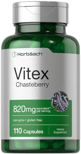 Horbäach Vitex Berry | 110 Capsules | Chasteberry Supplement for Women | Agnus-Castus Fruit | Non-GMO, Gluten Free