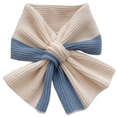 Schal mit Muster, Winter, farblich passender Schal, vielseitig, winddicht, Halstuch für Damen, Handschuhe, Mütze, Schal, Set für Damen, blau, One size
