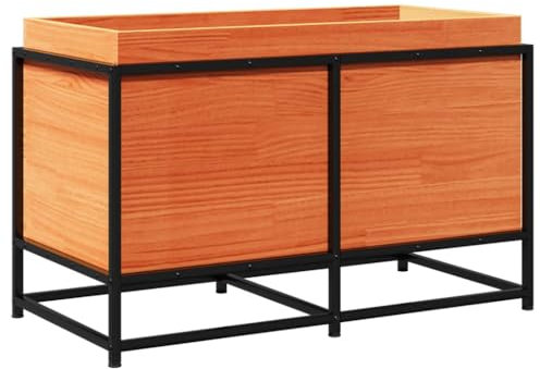 vidaXL Fioriera Giardino Marrone Cera 80x40x50 cm Legno Massello Pino