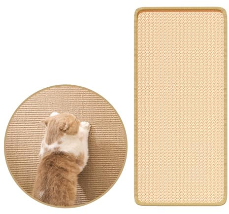 STQDEU Sisal-Kratzmatte für Katzen,60 x 30 cm Sisal-Wandteppich für Katzen - Robustes Kratzbrett für Katzen, Kratzmatte für Wand & Ecke,Sisal-Kratzmatte für Wand und Boden