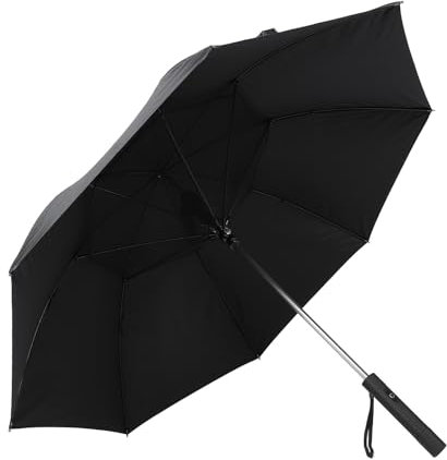 ciciglow Portable Sun Umbrella Power Bank UV Outdoor Umbrella Mesh Top Design 3000mAh USB Rechargeable Garden (Black)