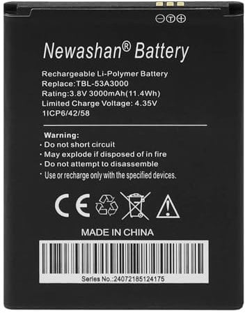 NEWASHAN Batería TBL-53A3000 compatible con TP-Link Router Portátil M7450 M7650 Mobile WiFi Hotspot Módem W-LAN 3,8 V 3000 mAh Li-ION Lipo Pilas Accu BL-53B3000