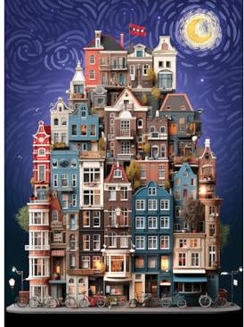 Anatolian Puzzle - Amsterdam Starry Night / 1000-Teilig #1183