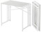 Lutown-Teen 90 cm Small Folding Computer Desk, Writing Gaming Computer Desk for Small Spaces, No Assembly Required Home Office Table, White