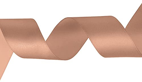WedDecor Deep Rose Gold Ribbon for Gift Wrapping, 40mm x 10 Metres Double Sided Polyester Satin Ribbon Roll for Christmas, Wedding, Crafting, Hair Bow, Sewing, Birthday Cake Decoration | Satin Ribbon for Gift Wrapping, Christmas, Wedding, Crafting, Hair Bow, Sewing, Birthday Cake Decoration