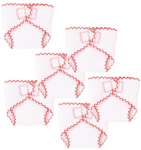 Götz 3403640 Zubehör-Set Windeln aus Textil - Stoffwindeln - Puppenzubehör Gr. S - 6-teiliges Bekleidungs- und Zubehörset für Babypuppen von 30 - 33 cm