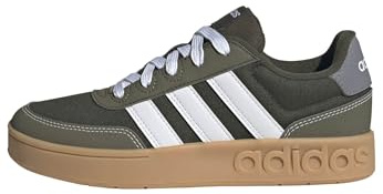 adidas Unisex Kids BREAKBASE Shoes Junior, Night Cargo/FTWR White/Olive strata, 5 UK