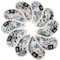Leather Golf Club Iron Head Covers 10 Piece Set Union Jack Skull Punk Headcover Protector Blue