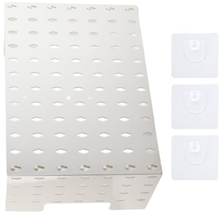Pegboard -Wandmontage -Display Multi -Funktion Lagernregal Gashochwasser Rohr Rohrabdeckung mit Klebstoffpolster für Küchengaswarmwasserbereiter Dekoration Deckung Haustiermaterial (Groß)
