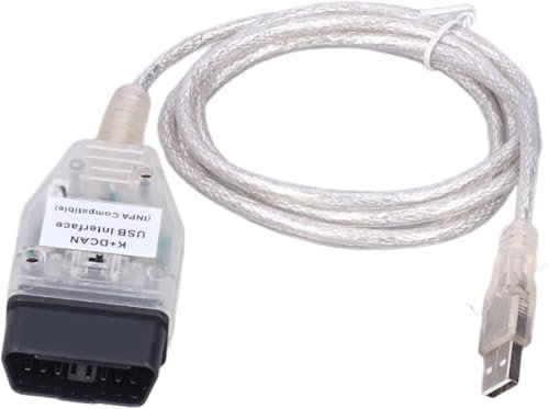 CYSFETENA K+CAN Diagnosewerkzeugkabel,K+DCAN OBD2 USB Kabelschnittstell Diagnosekabel,Auto Diagnosekabel für Serie 1 E81 E82 E83 E87 E88 20042011 und DREI Serien E90 E91 E92 E93