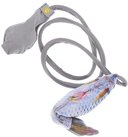 FUTUREORYY 1 Stück Lustiges Katzenspielzeug Plüschspielzeug Simulation Zappelnder Fisch Haustierspielzeug Katzenkaufischspielzeug Kätzchenspielzeug Katzenminzenspielzeug Für Den