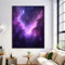 ALTCIRNMD Glitzernder Sternenhimmel Gemälde 30X40Cm Leinwand Bild Format Fantasielandschaft Wandbilder Wohnzimmer Bilder Wohnung Rahmenlos Dekoration Kunstdrucke Lila