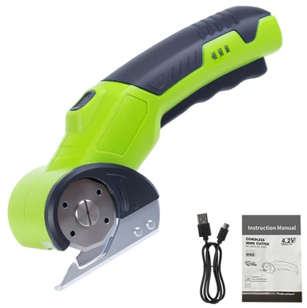 Kartonschneider Elektrische Schere für Weihnachtsgeschenke Papier,Kabellose Rollschneider Elektrischer Stoffschneider Wiederaufladbare 4.2V Schere für Papier,Fliesenaufklebern,Kunststoffschneiden