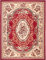 Carpeto Orientteppich Teppich Rot 300 x 400 cm Ornamente Muster Kurzflor Verona Kollektion