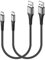 SUNGUY Cavo USB C corto [0.3 M 2Pack] Nylon 3A Cavo di ricarica veloce Cavo per telefoni cellulari USB 2.0 Tipo C per Samsung Galaxy S20 S10 A51 A50, Huawei P20 P30, Redmi Note 10 - Grigio