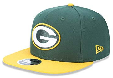New Era Green Bay Packers NFL Two Tone Grün Gelb Verstellbare 9Fifty Original Fit Snapback Cap - One-Size