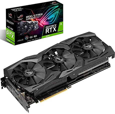 ASUS ROG STRIX GeForce RTX 2070 Overclocked 8G GDDR6 VR Ready HDMI DP 1.4 USB Type-C Graphics Gaming Card (ROG-STRIX-RTX-2070-O8G)