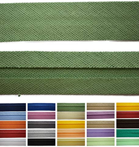 Roban Fashion Baumwoll Schrägband 25mm breit Textilband Blende in 24 Farben