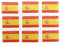Pegatina de Resina Bandera España Rectangular 16x11mm 9 Uds