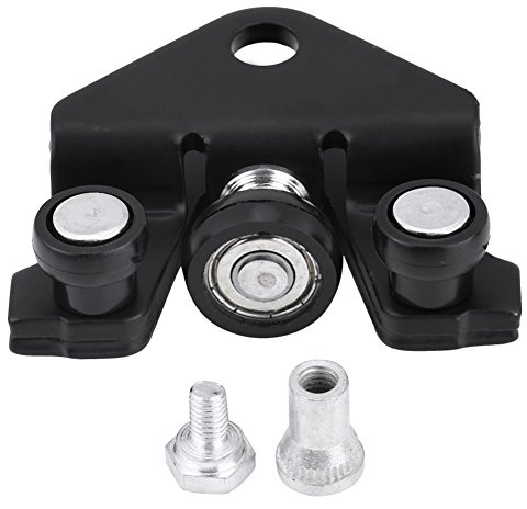 Rullo per porta scorrevole, guida a rulli per porta scorrevole in metallo per Trafic 2000-2010 7700312012 Nero + Argento