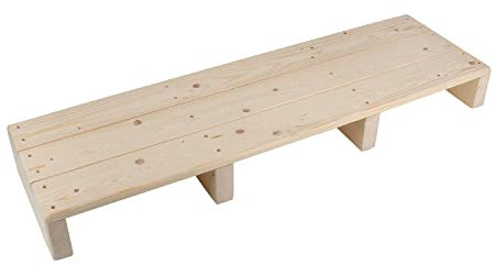 uyoyous Tritthocker aus Holz mit rutschfesten Pads, 100 x 30 x 11 cm, massives Holz, Mobilität Tritthocker für Kinder & Erwachsene, langer Fußhocker-Helfer für Badezimmer, WC, Badezimmer, Schrank,