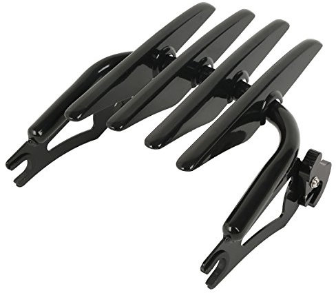 XMT-MOTOR Moto 2-Up Porte-bagages détachable Adapté pour Harley Davidson Touring 2009-2020 (Noir)