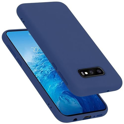 cadorabo Coque Compatible avec Samsung Galaxy S10e, Étui Housse en Silicone- Coque pour Galaxy S10e- Protection Antichoc, Anti-Empreintes- TPU Housse de Protection - Mat Liquid Blue
