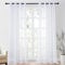CUTEWIND Gardinen Weiß Transparent, Gardinenschals mit Ösen, Vorhang Schlafzimmer Durchsichtig Gardine Wohnzimmer Moderne 2er Set 260 cm Lang, 140 cm Breit, Sheer Curtains Ösenvorhang