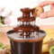 VALINK Mini fontaine à fondue au chocolat à 3 niveaux facile à assembler, parfaite pour nacho, fromage, barbecue, sauce ranch, liqueurs
