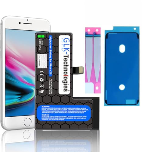 High Power Ersatzakku kompatibel mit Apple iPhone XS | GLK-Technologies Battery | accu | 2740 mAh Akku | inkl. 2X Klebebandsätze RATIS Schutzfolien Anti Spy Panzer