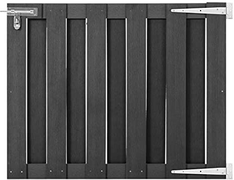 Zauntür Hoftor für Garten Terrasse Hof,Gartentor,WPC,100 x 80 cm Grau