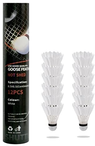 12 PACK Badminton Shuttlecocks,Badminton Birdies with Great Stability.Has High Speed Badminton.Durability for Indoor Outdoor Training Sports,Great for Trainers, Amateurs, Beginners and Family