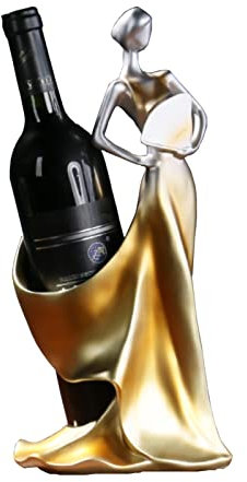 iStarcas Wine Rack, Wine Bottle Holder Decorative, Lady Wine Holder, Single Wine Holder Stand, Wine Racks Countertop for Kitchen Home Bar Tabletop Decor