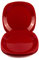 Buzztrove 4 Pcs Flat Plastic Plates | S/M/L Unbreakable Kids Plates for Outdoor Parties, Colorful Picnic Plates | E-Co Friendly Reusable Plastic Plates (Large 27 x 27cm, Red)
