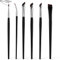 6 pcs Eyeliner Pinceau de Maquillage, Angled Eyeliner Correcteur Plat Mince Pinceau Biseauté Sourcils Courbe Brosse pour Gel Liquide Précision Eyeliner Sourcils Maquillage
