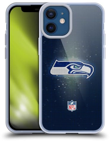 Head Case Designs Licenciado Oficialmente NFL LED Obra de Arte de Seattle Seahawks Caso Funda de Gel Suave Compatible con Apple iPhone 12 Mini