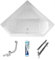 ECOLAM Baignoire d'angle acrylique symétrique IRMA 140 x 140 cm | pieds siphon silicone | Baignoire acrylique blanc | Ecoulement central