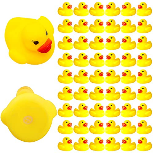 60 Piezas Juguete baño Pato de Goma, patitos para baño, Flotador y Chirrido, Juguetes de Bañera para Ducha / Cumpleaños / Suministros para Fiestas