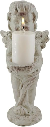 Kerzenhalter, Engel-Cherub-Figuren-Halter, Kerzenhalter, Harz-Teelichthalter, Engel-Ornamente, Kerze für Zuhause