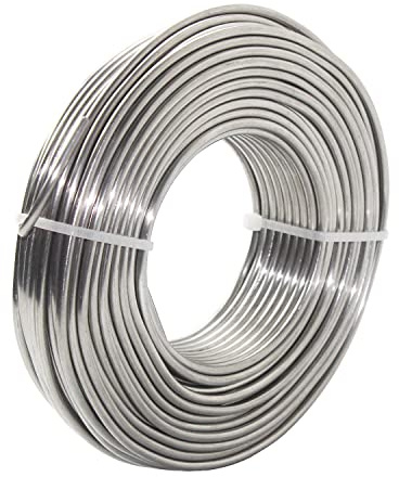 Ourart 9 Gauge(3Mm) Aluminum Wire for Crafts 49.2 Feet Flexible Metal Wire for Sculpting Floral Jewelry Artistic Trees Bonsai Floral Armor DIY Fa (, Silver)