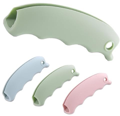 4-in-1 Silicone Shopping Bag Carriers - Multi-purpose Food Bag Holder With Pink, Blue, Green Handles